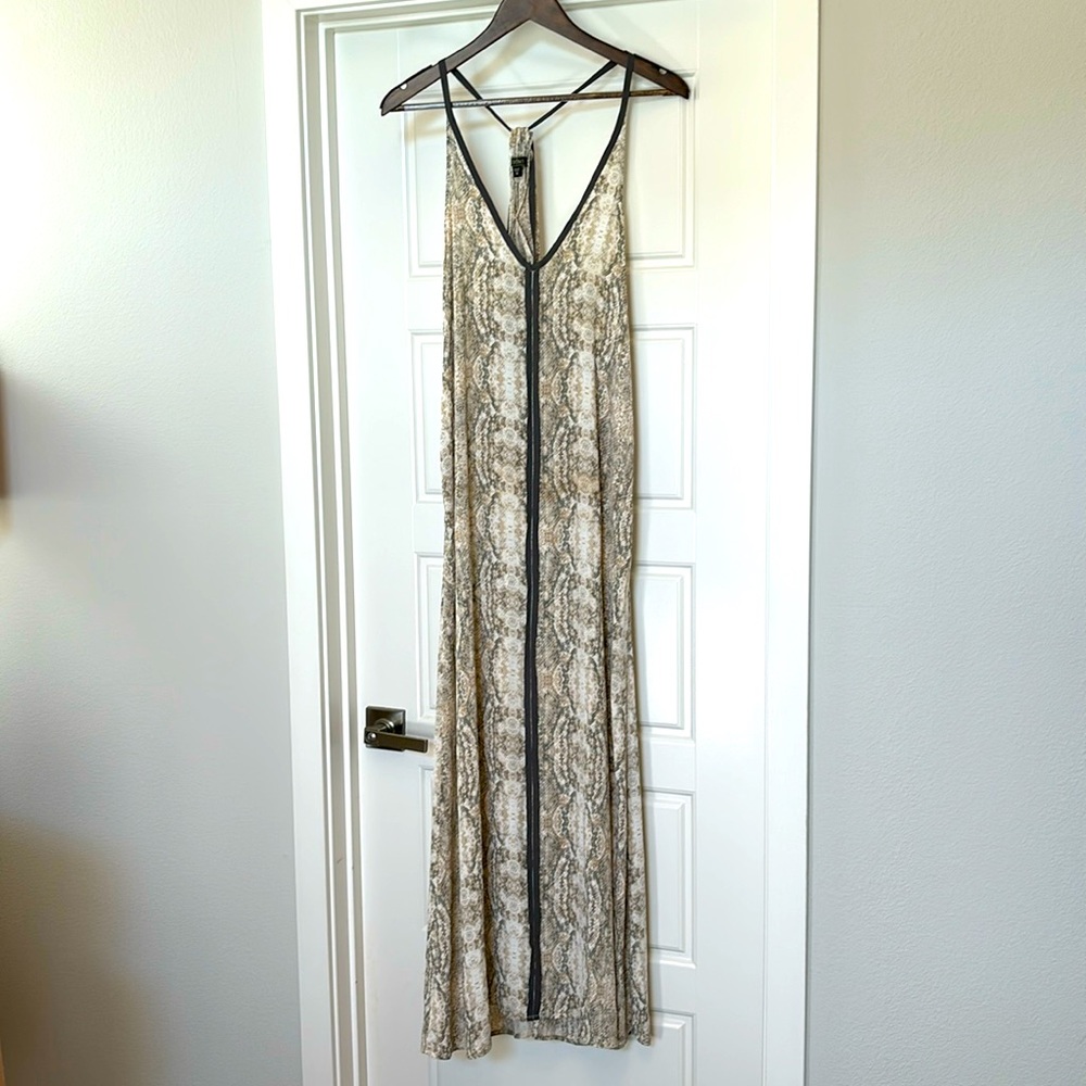 Love Stitch - medium - snakeskin print loose fitting flowy maxi dress